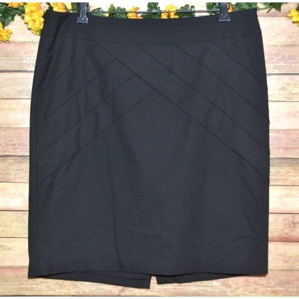 The Limited Collection Ladies 12 Black Knee Length Pencil Skirt Stretch Career